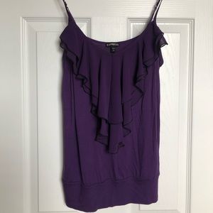 Purple Tank Top with Ruffles